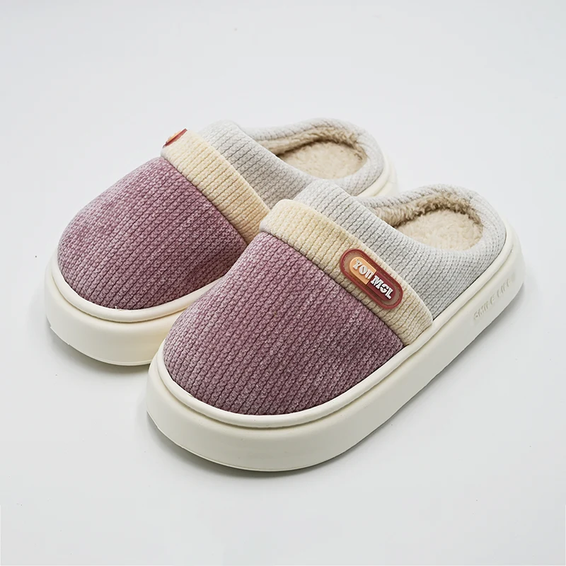 Corduroy papuci cu dungi groase de bumbac